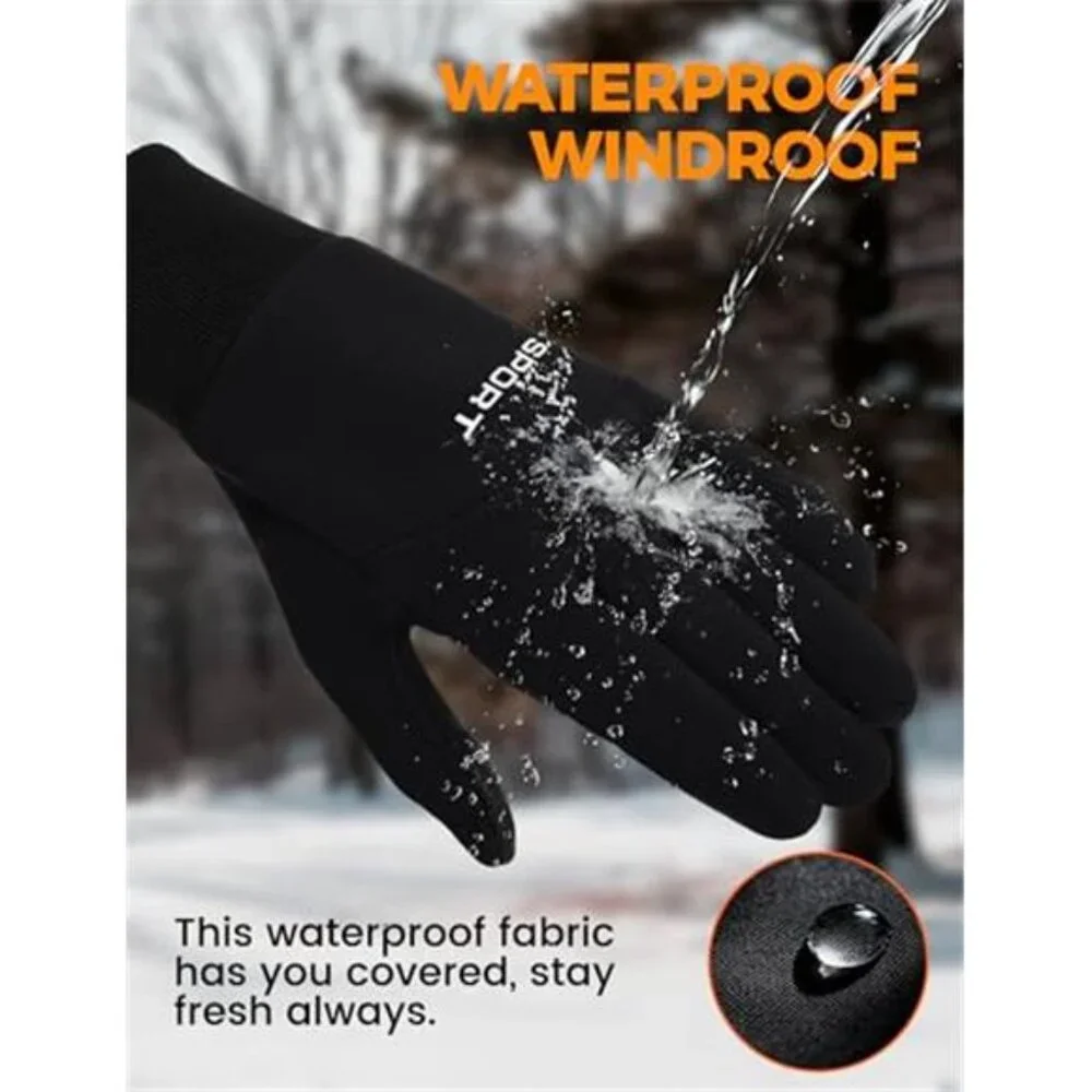 Mens Winter Cycling Gloves Touchscreen Waterproof Anti Slip Warm Biking Gloves